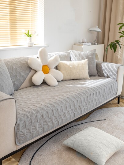 1 pieza Luz sofá minimalista poliéster guateado Cubierta de toalla para casa