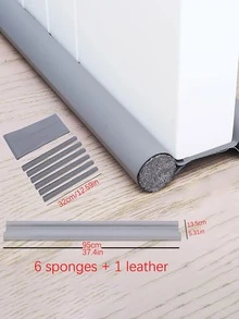 1pc Waterproof Door Sealing Sticker, Modern Plastic Tile Decoration Seam Tape For Door - Grey - View 2
