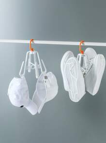 1pc PP Drying Rack, Modern Two Tone Foldable Shoes Drying Hanger For Household - White - View 5