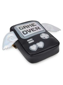 迷你卡通圖案鏈條包 - 黑色 - 查看 7