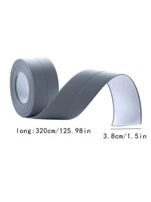 1roll Plastic Sealing Strip, Grey Sealing Tape For Kitchen, Bathroom - Grey - View 2