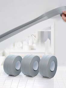1roll Plastic Sealing Strip, Grey Sealing Tape For Kitchen, Bathroom - Grey - View 5