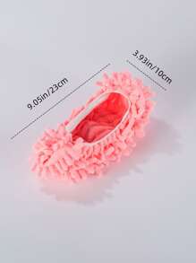 2pcs/set Pink Shoe Cover, Simple Cleaning Design Shoe Booties Cover For Indoor - Pink - View 5