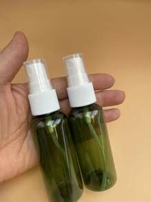 Botella pulverizadora dispensadora de líquidos, 2 piezas, 50ml, estilo Pastoral de plástico verde, botella pulverizadora de agua divertida bohemia - Verde militar - Ver 2