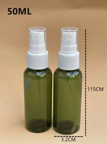 Botella pulverizadora dispensadora de líquidos, 2 piezas, 50ml, estilo Pastoral de plástico verde, botella pulverizadora de agua divertida bohemia - Verde militar - Ver 5