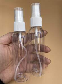 罐裝香水旅行噴霧瓶2入組60ML透明塑料包裝水噴霧銀行搞笑圓形化妝品瓶 - 無色 - 查看 2