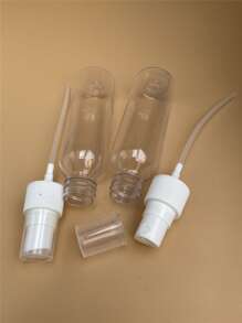 罐裝香水旅行噴霧瓶2入組60ML透明塑料包裝水噴霧銀行搞笑圓形化妝品瓶 - 無色 - 查看 3