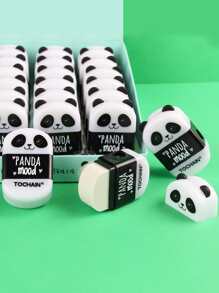 1 pieza Borrador con diseño de panda - Blanco y Negro - Ver 4