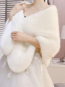 1 mảnh vải quấn đám cưới mềm mịn - trắng - Xem 1