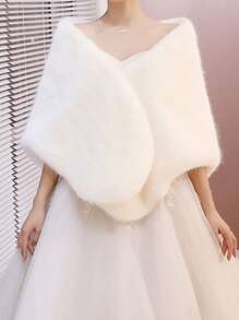 1 mảnh vải quấn đám cưới mềm mịn - trắng - Xem 3