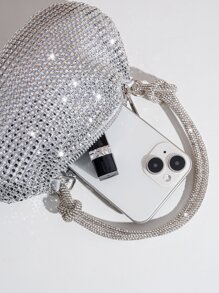 Kim cương giả lấp lánh lấp lánh, sequin, sang trọng, sáng bóng, chuỗi trang trí kim cương nhỏ sáng bóng, kim cương giả, ngọc trai giả cho cô gái tiệc tùng, phụ nữ, cô dâu Hoàn hảo cho bữa tiệc, đám cưới, vũ hội, bữa tối/tiệc, cho cocktail - Bạc - Xem 6