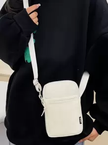 迷你斜挎包 字母贴饰 方形包 书包 适合毕业生 少女 大一 大二 大三和大四 大学和高中 适合户外旅行和返校 轻便时尚 白领人士 大学 工作 商务通勤 办公室 周年纪念 生日 情人节礼物 手机 手机袋 iPhone 包 手机袋 女士手机 钱包 钱包 - 米色 - 查看 1