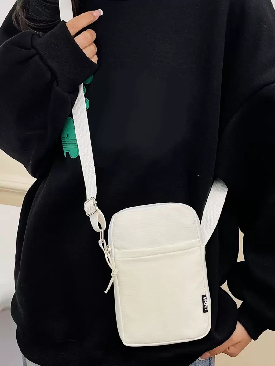 迷你斜挎包 字母贴饰 方形包 书包 适合毕业生 少女 大一 大二 大三和大四 大学和高中 适合户外旅行和返校 轻便时尚 白领人士 大学 工作 商务通勤 办公室 周年纪念 生日 情人节礼物 手机 手机袋 iPhone 包 手机袋 女士手机 钱包 钱包 - 米色 - 查看 1