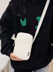 迷你斜挎包 字母贴饰 方形包 书包 适合毕业生 少女 大一 大二 大三和大四 大学和高中 适合户外旅行和返校 轻便时尚 白领人士 大学 工作 商务通勤 办公室 周年纪念 生日 情人节礼物 手机 手机袋 iPhone 包 手机袋 女士手机 钱包 钱包 - 米色 - 查看 2