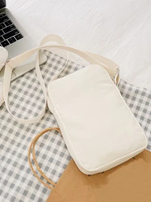 迷你斜挎包 字母贴饰 方形包 书包 适合毕业生 少女 大一 大二 大三和大四 大学和高中 适合户外旅行和返校 轻便时尚 白领人士 大学 工作 商务通勤 办公室 周年纪念 生日 情人节礼物 手机 手机袋 iPhone 包 手机袋 女士手机 钱包 钱包 - 米色 - 查看 3