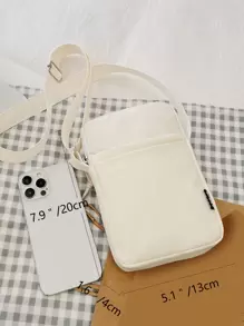 迷你斜挎包 字母贴饰 方形包 书包 适合毕业生 少女 大一 大二 大三和大四 大学和高中 适合户外旅行和返校 轻便时尚 白领人士 大学 工作 商务通勤 办公室 周年纪念 生日 情人节礼物 手机 手机袋 iPhone 包 手机袋 女士手机 钱包 钱包 - 米色 - 查看 4