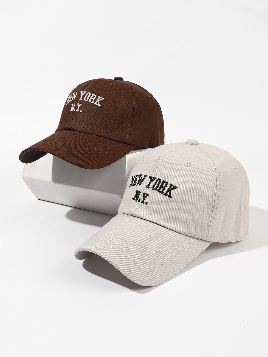 2 件套纽约 N.Y 棒球帽套装，适合户外活动 - 彩色 - 查看 1
