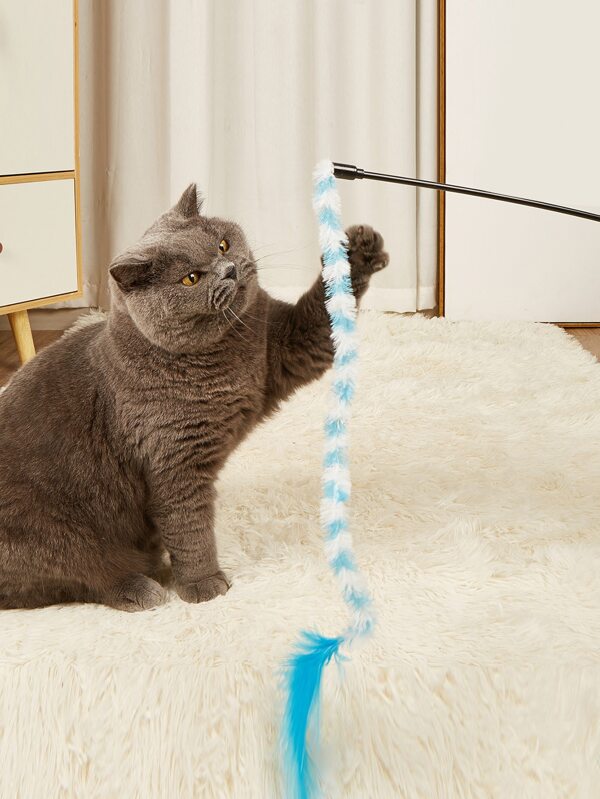 1 pieza Palo para gato con diseño de pluma al azar