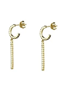 Pendientes con diseño de cadena plata - Dorado - Ver 4