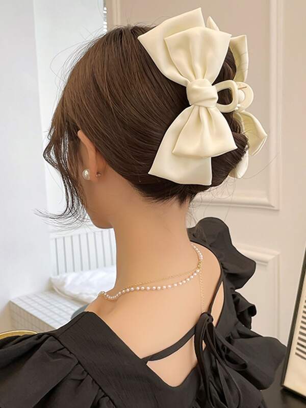 Bow Decor Hair Claw Cute,School,Hair Accessories,Claw Clips,Hair Jaw Clip,Hair Clutch