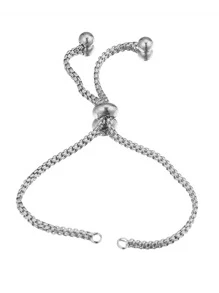 3入組/套鏈條DIY首飾配件 - 銀色 - 查看 2