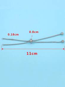 3入組/套鏈條DIY首飾配件 - 銀色 - 查看 3