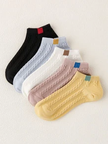 5 pares Calcetines tobilleros unicolor - Multicolor - Ver 1