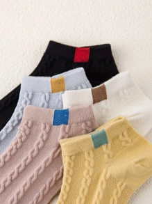 5 pares Calcetines tobilleros unicolor - Multicolor - Ver 3