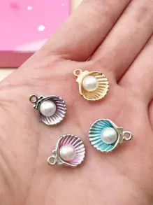 20pcs/Set Faux Pearl Decor Shell DIY Pendant Holiday - Multicolor - View 5