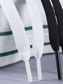 1 双针织鞋带适合运动鞋、滑板鞋、休闲鞋、运动鞋和学生鞋