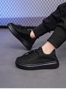 運動板鞋適用於男孩前綁帶運動鞋