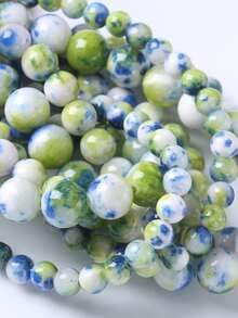1strand Fashionable Color Block DIY Bead For Women For DIY Jewelry Making - Green - View 1