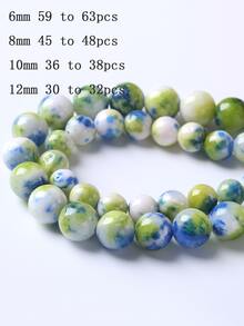 1strand Fashionable Color Block DIY Bead For Women For DIY Jewelry Making - Green - View 3