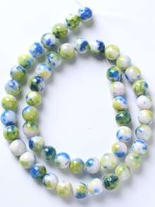 1strand Fashionable Color Block DIY Bead For Women For DIY Jewelry Making - Green - View 4