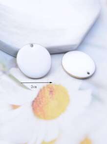 Colgante redondo de doble cara para difusor de aceite esencial de 6 uds. - Blanco - Ver 2