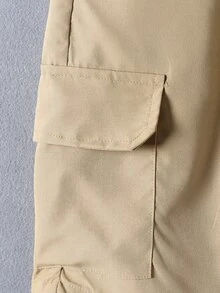 男孩側翻蓋口袋工裝短褲