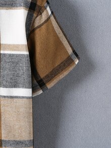 Boys Plaid Print Shirt Without Tee - Multicolor - View 3