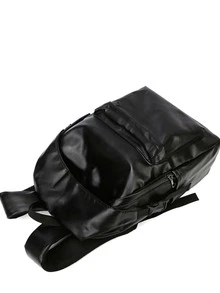 minimalista Mochila clásica con bolsillo delantero Mochila funcional - Negro - Ver 5