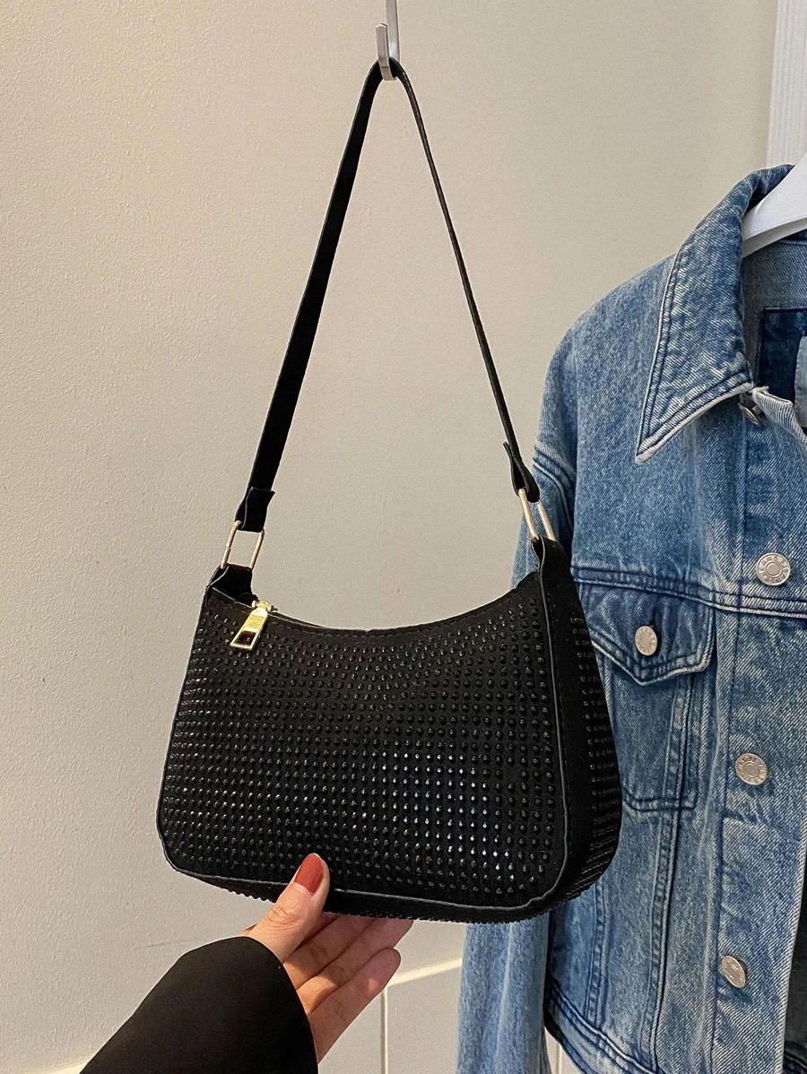 Mini Studded Decor Bag - Black - View 1