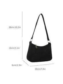 Mini Studded Decor Bag - Black - View 3