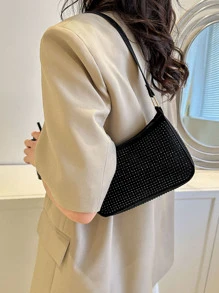 Mini Studded Decor Bag - Black - View 7