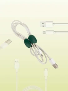 4pcs Random Color Data Cable Organizer - Multicolor - View 2