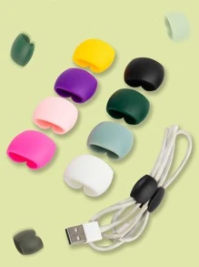 4pcs Random Color Data Cable Organizer - Multicolor - View 4