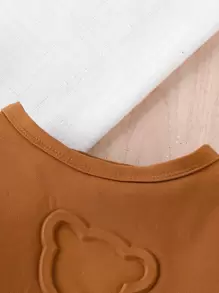 Conjunto de camiseta y pantalón corto con textura de dibujos animados para bebé niño
