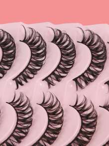 Himirell Pestañas postizas separadas, 10 pares de pestañas rizadas naturales de 13 mm,pestañas pestans extensiones de pestañas - Negro - Ver 8