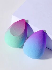 2pcs Ombre Makeup Sponge, Suitable For Cream & Powder Concealer, Loose Powder Makeup Applicator - Nhiều màu - Xem 2