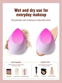 2PCS Makeup Sponge,Suitable For Cream & Powder Concealer, Loose Powder Makeup Applicator - Multicolor - View 4