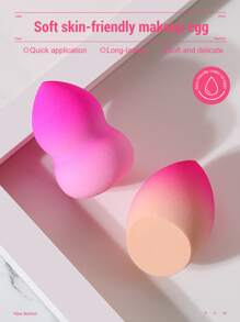 2PCS Makeup Sponge,Suitable For Cream & Powder Concealer, Loose Powder Makeup Applicator - Multicolor - View 4