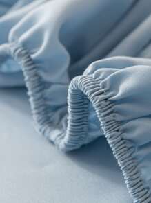 3入組肌膚友好、刷毛、洗過的平紋床上用品套裝，包括兩個枕套（1張床單和2個枕套），無皺紋和無荧光，適合機洗和裸睡 - 藍色 - 查看 9
