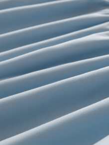 3入組肌膚友好、刷毛、洗過的平紋床上用品套裝，包括兩個枕套（1張床單和2個枕套），無皺紋和無荧光，適合機洗和裸睡 - 藍色 - 查看 8